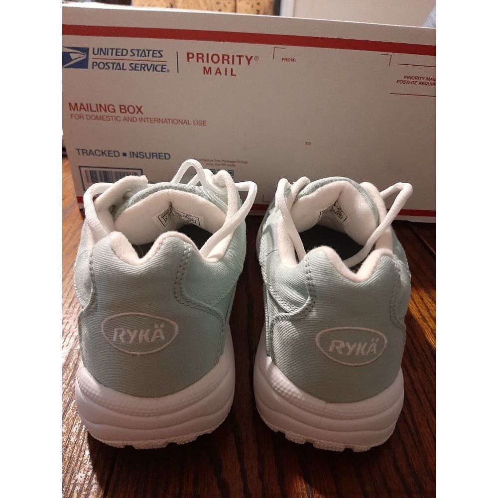 New 9.5M Light Green Ryka Contour Twill Walking Athletic Gym Shoes Senakers - Picture 7 of 8